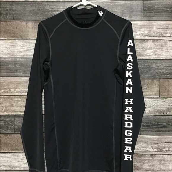 Alaskan Hardgear Mock Neck Base Layer Compression Shirt Men’s M Black Logo - Picture 4 of 8